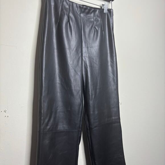 Pink Ripple Faux Leather Elastic Waist Side Zipper Women's Size Small - Picture 7 of 9